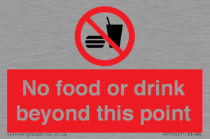 No food or drink beyond this point
